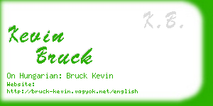 kevin bruck business card